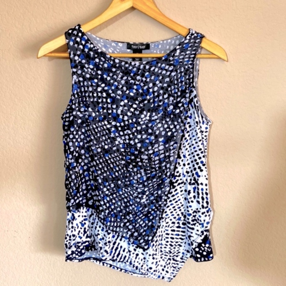 WHBM Asymmetrical Sleeveless Blouse